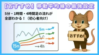 【おすすめ】移動平均線の最強設定｜15分足で5分・1時間・4時間が一目でわかる