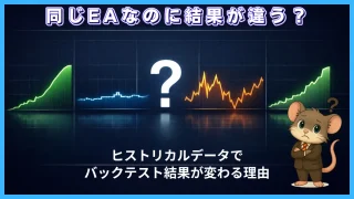 同じEAなのに結果が違う？ヒストリカルデータでバックテスト結果が変わる理由