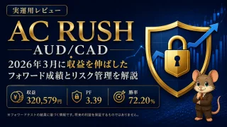 AC RUSH AUDCAD 実運用レビュー 2026年4月のフォワード成績とリスク管理
