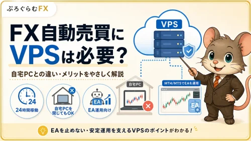 FX自動売買でVPSを使う必要性と、EAを安定稼働させる基本構成を解説するアイキャッチ画像