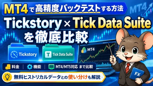 MT4高精度バックテスト｜Tickstory・Tick Data Suite比較