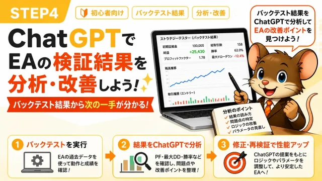 MT4 EAのバックテスト結果をChatGPTで分析・改善