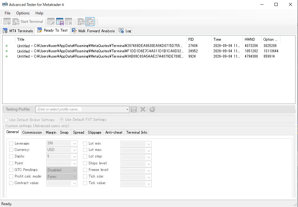 Tickstory Advanced Tester for MT4 in English Advanced Tester for MetaTrader 4 in English with MT4 terminals and test settings